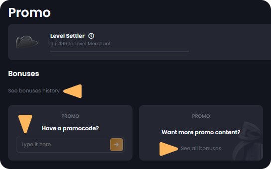 Bonuses Menu